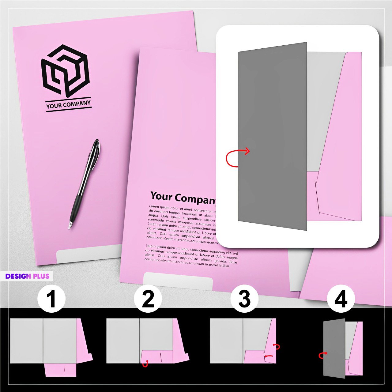 Glue-Less Presentation Folders